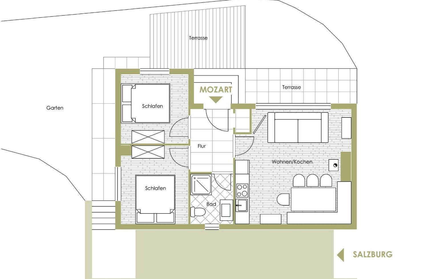 Alpin Chalet MOZART in Wagrain room plan